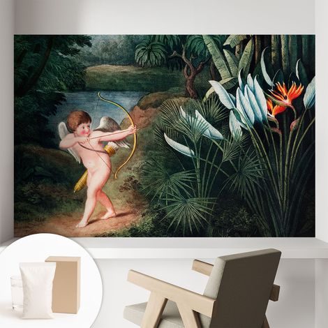 Papier peint intissé avec imprimé installation simple qualité excellente sans désordre - Colle incluse gratuite Charmant cupidon 104x70 cm (1/5)