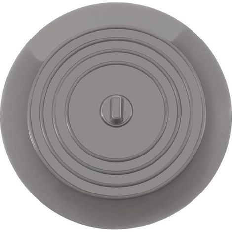 Set da 3 pezzi: tappo per vasca da bagno, tappo per lavandino, 15 cm, per bagno e cucina, ventosa in silicone, grigio scuro (1/5)