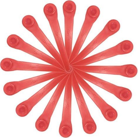 Lot de 100 lames en plastique compatibles avec les coupe-bordures Gardena, lames de rechange pour coupe-bordures sans fil (1/4)
