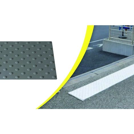 Dalle podotactile extérieure en PVC 445x400mm – Résistante aux U.V. – Pose à coller – Conforme norme NF P98-351 – Wattelez (1/4)