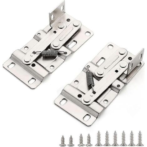 Lot de 2 charnières à charnières ciseaux pour tiroir avant d'évier de cuisine ou de salle de bain, cadre de tiroir pour façade d'évier (1/5)