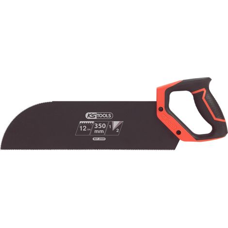 KS Tools - Scie à panneau 350mm, 2 angles de coupe 12TPI, poignée bi-matière - 907.2508 (1/4)