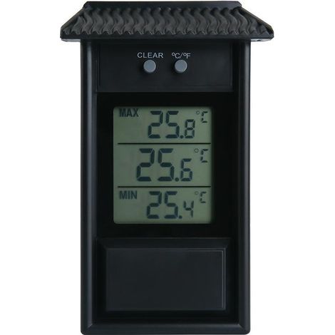 Thermomètre LCD, convient pour appareil mural -20°C/+50°C avec Min/Max, usage extérieur jardin et balcon (1/3)
