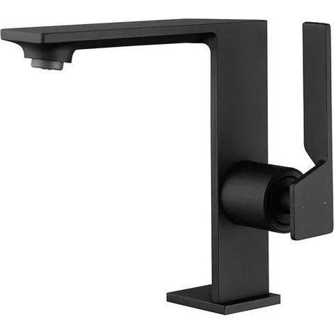 Robinet de lavabo noir 009 en laiton noir collection Céphise (1/3)