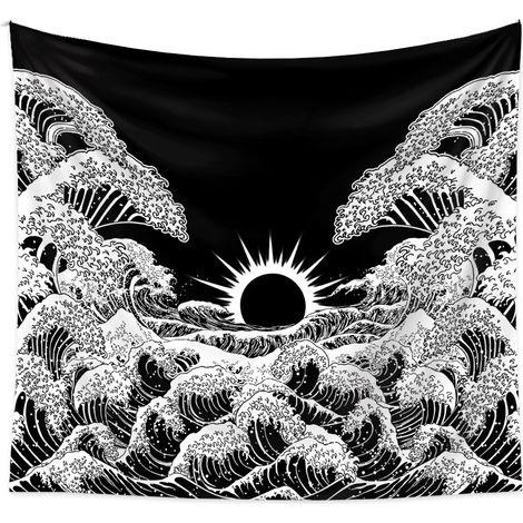 Ahlsen Tapiz panorámico de tela natural para pared, decoración de dormitorio, tapiz bohemio para colgar en la pared, tapiz de lona japonés para sala de estar y dormitorio (130x150cm) (1/5)