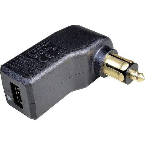 ProCar Fiche mâle USB coudée standard Charge de courant max=3 A 12 V, 24 V D334192