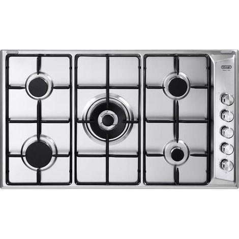 De'Longhi DLI 59 DD Einbau-Gaskochfeld, 90 cm, Edelstahl, 5 Brenner (1/2)