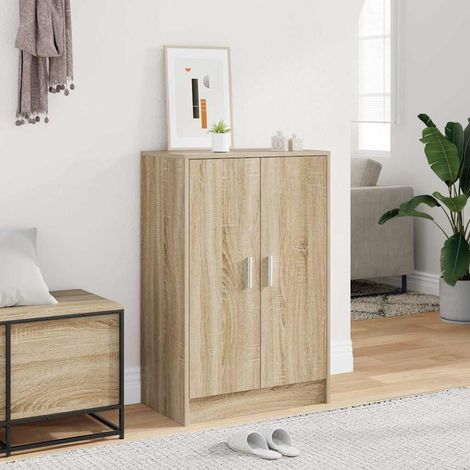 vidaXL Shoe Cabinet Sonoma Oak 60x35x92 cm Engineered Wood (1/5)