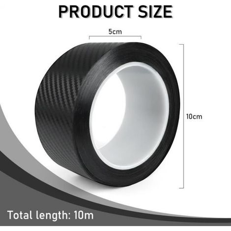 Film Carbone Autocollant - Non spécifié - 5cm x 10m - Imperméable - Résistant aux Rayures - Installation Facile (1/4)