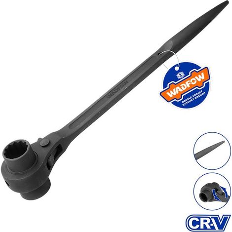 Llave de carraca WADFOW WSA7104 19x22mm casquillo Cr-V (1/2)