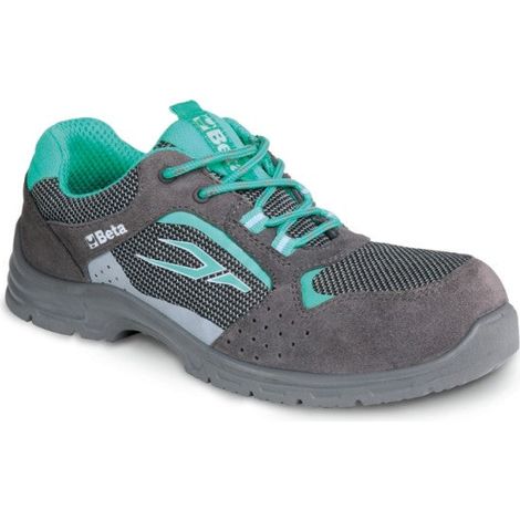 Scarpe antinfortunistiche da donna in pelle scamosciata inserti in mesh S1P Beta 7212LG - 40