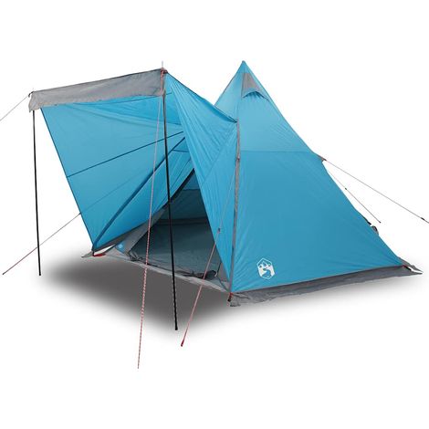 vidaXL Tienda de campaña familiar tipi 6 personas impermeable azul (1/2)