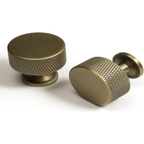 Poignée de meuble rétro en laiton, poignée de porte de tiroir en cuivre massif, accessoires de quincaillerie pour armoire et salle de bain (lot de 2) (1/5)