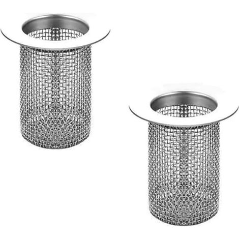 Extra langer Duschsieb, 40 mm, aus Edelstahl, geeignet für Badewannen (1/4)