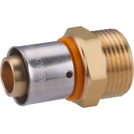 Raccord mâle à sertir pour tube PER NOYON & THIEBAULT Ø20 - M20x27 (3/4) (1/5)