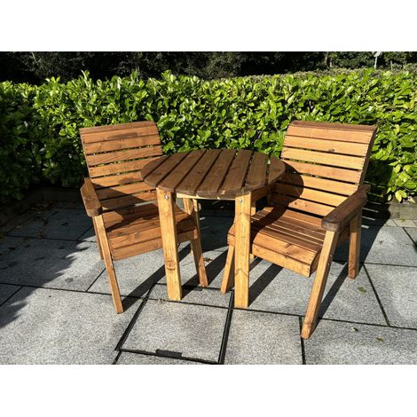 Thatcham Two Seater Outdoor Dinner Set - Timber - L100 x W220 x H98 cm - Fully Assembled (1/4)