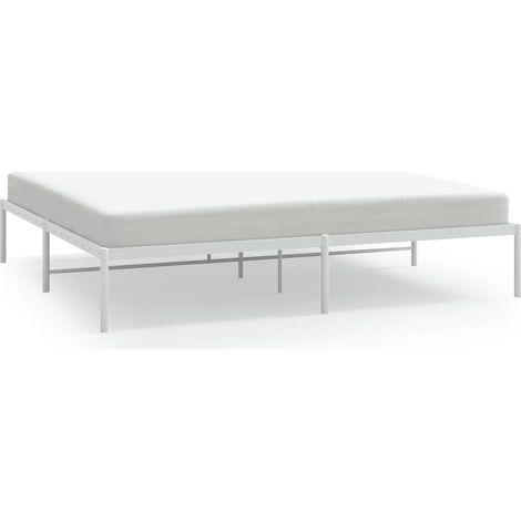 Maison Exclusive - Bettgestell Metall Weiß 193x203 cm