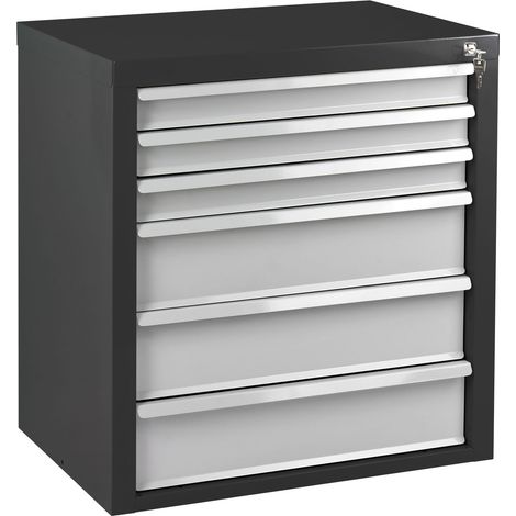 ADB Schubladenschrank MAMMUT, 6 Schubladen, 70x43,5x75 cm (RAL 7016 / RAL 7035) (1/5)