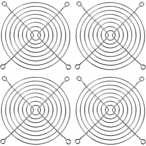 Grilles,4 grilles de ventilation, grille de ventilateur de 120 mm, grille de protection métallique, cache-ventilateur, ventilateur d'ordinateur