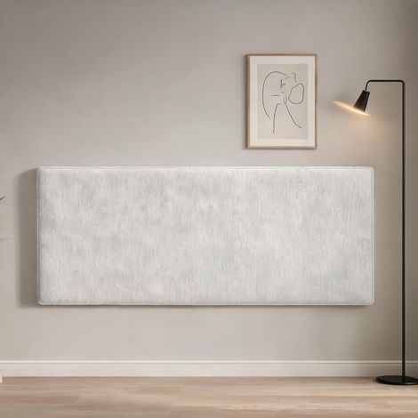 Tête de lit beige en lin 100 polyester 140 x 10 x 60 cm (1/5)