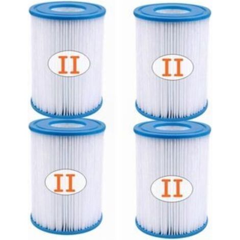4er-Pack Poolfilterkartuschen Typ II – Für Typ-II-Filter – Für 58094 (1/5)