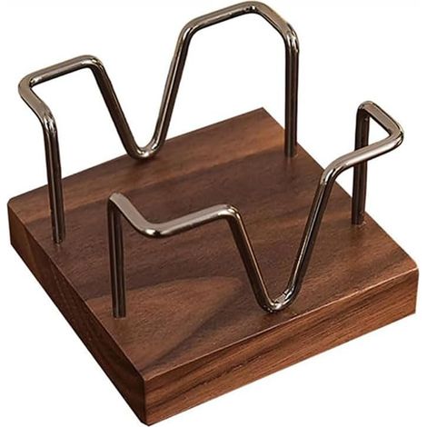 Distributeur de notes en bois, support de notes autocollantes, organiseur pour bureau, maison, école, bureau (noir) (1/5)