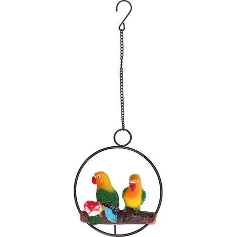 Sculpture de Perroquet Suspendu pour Décor de Jardin, Patio et Intérieur