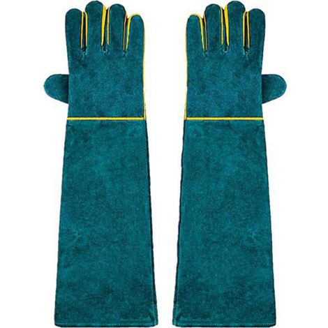 1 Paire Gants de manipulation, cuir de vache épais, anti-morsure, anti-griffure, pour vétérinaires et animaux (1/5)