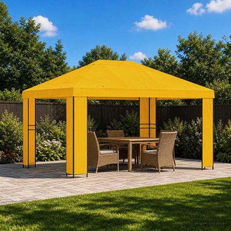 Teenpull – Pavillon 4 x 3 m Gelb Polyester und Stahl 190 gsm (1/5)
