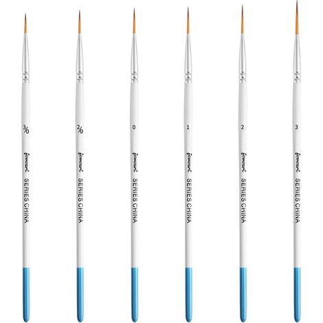 Brush Set, 6 Pinceaux pour Peindre des Fines Lignes Longues, des brins d'herbe, des Cheveux et Plus Encore. Pinceaux pour Peinture Acrylique, Aquarelle, Huile et Gouache (1/4)