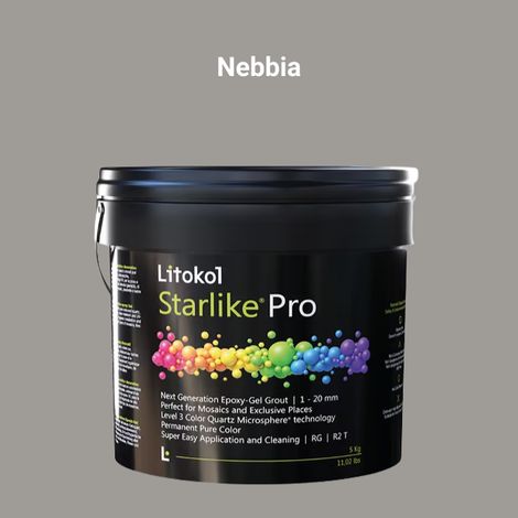 Mortier epoxy pour joints carrelage Starlike PRO 2,5kg LITOKOL Couleur du joint Starlike Pro Nebbia (Gris clair)
