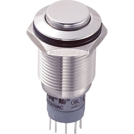 TRU COMPONENTS 701780 LAS2GQH-11/S/P Vandalismusgeschützter Drucktaster 250 V/AC 3 A 1 x Ein/(Ein) t