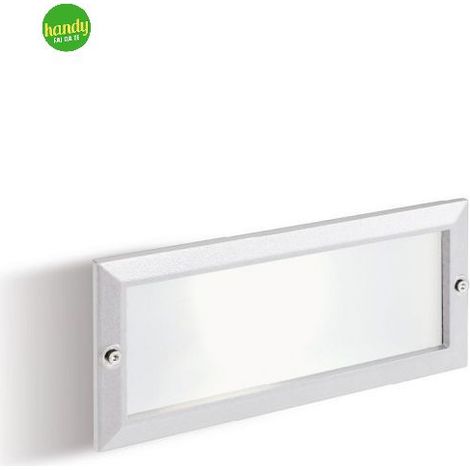 SEGNAPASSO INCASSO RETTANGOLARE APERTO 'ESCAPE' E27 - 10 W - bianco