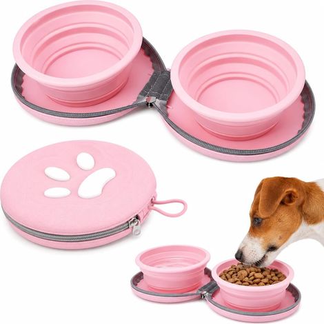 Bol silicone pliable pour animaux 450ml, gamelle portable légère pour chien voyage randonnée et activités extérieures (1/5)
