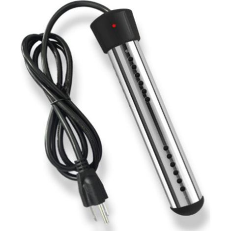 Chauffe-eau électrique immergeable 1500 W, portable, avec protection en inox, fiche US, noir (1/5)