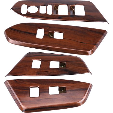 4 Garnitures de Commutateur de Fenêtre Intérieur en Grain de Bois Pêche pour Honda CRV 2017 (1/5)