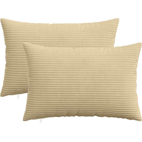 Funda de almohada 2 pcs HEERLEN Verde Gris 40 x 60 cm pana vidaXL (1/5)