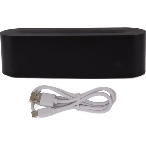 Diffuseur d'arômes et humidificateur d'air à effet flamme simulée, 7 couleurs, pour chambre, maison, yoga ou bureau, noir (1/5)