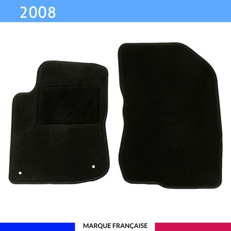 Tapis de sol voiture - Sur mesure pour  Peugeot 2008 (04/2013-12/2019) - Antidérapant - Tapis de sol avant 2 pièces