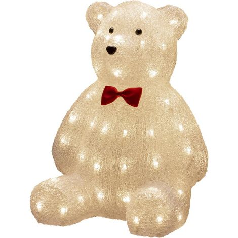 Konstsmide LED Acryl Teddybär, warmweiß, 24V, Außen, IP44, weißes Kabel (1/4)