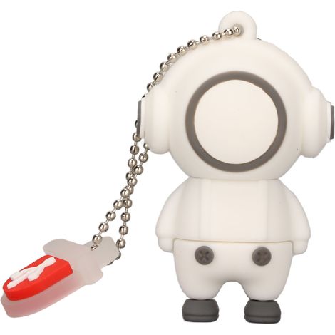 Clé USB 2.0 64Go Blanc Forme Personnage Dessin Animé Anti-interférence Électromagnétique Dispositif de Stockage Mignon (1/5)