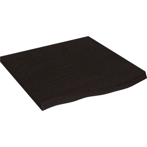 Maison Exclusive - Piano Tavolo Marrone 60x60x(2-4) cm Rovere Massello Trattato