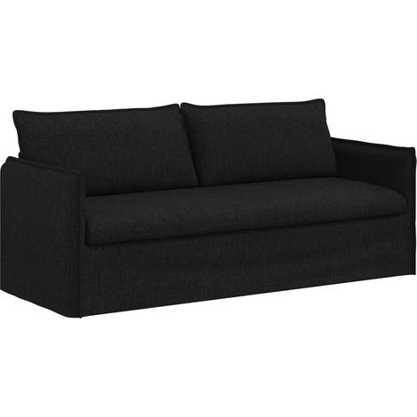 Canapé Noir 196 x 82 x 85 cm tissu (1/5)