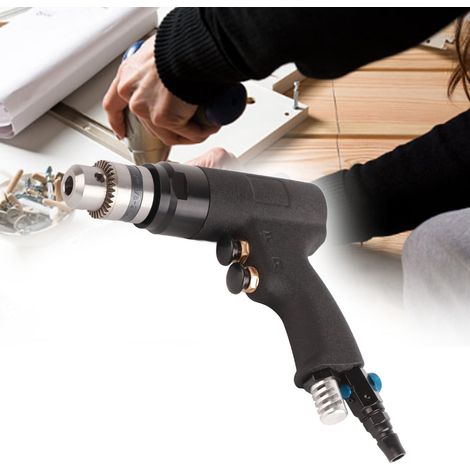 Perceuse pneumatique industrielle en alliage, rotation horaire/antihoraire, 3/8 po (1,5 à 10 mm), 1500 tr/min (1/5)