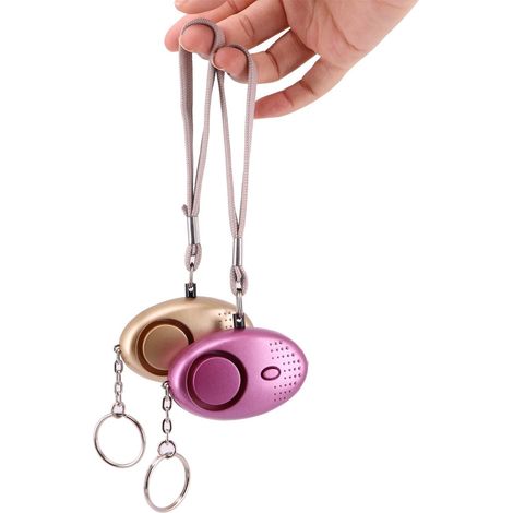 Alarme personnelle 140 dB, porte-clés d'autodéfense avec lumière LED, pour femmes, enfants et personnes âgées - Lot de 2 (1/5)