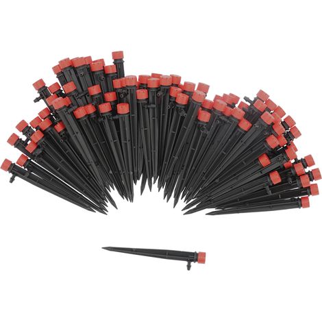 Système d'irrigation goutte à goutte à 8 trous, orientable à 360°, lot de 200 pièces, pour tuyau de 4/7 pouces. (1/5)