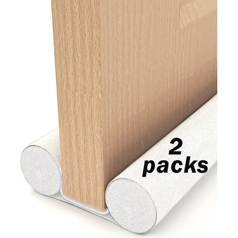 2 Pièces 93 cm Boudin de Porte Double – Tissu Oxford Imperméable, Isolant pour Porte Intérieure, Blanc (1/5)