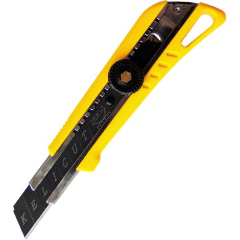KELI - Cutter Molette crantée 18mm avec Réservoir+ 2 LAMES BLACK BLADE SK2 (Durée de vie 3 fois supérieure) (1/3)