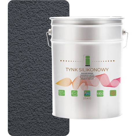 Silikonputz 7024 Außenfassade Grau Stahl 1,5 mm Premium 25 kg (1/5)