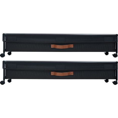 Boîte de rangement sous lit à roulettes, 915x460x185 mm, avec couvercle transparent, 2 pièces. (1/5)
